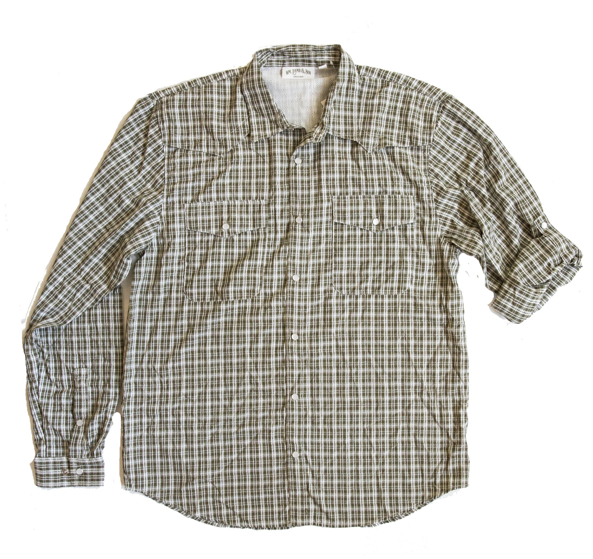 Cache Creek Fishing Shirt - Spruce Plaid Long Sleeve – Wm Lamb & Son
