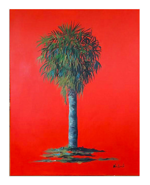 Original Artwork - Red Palm - Acrylic